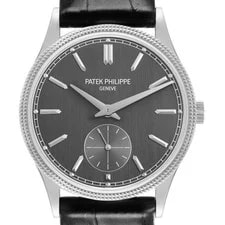 Patek Philippe — Patek Philippe Calatrava White Gold Grey Dial 6119G 6119 Box Papers — Watch — resale