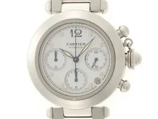 Cartier — Cartier Pasha C Chrono W31039M7 Stainless Steel 38mm White Dial #DW2031 — Watch — resale