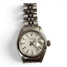 Rolex — Rolex Date 26mm Steel Jubilee White Roman Automatic 6916 Circa 1979 — Watch — resale