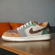 🔥DZ7292-200 Zion Williamson X Air Jordan 1 Retro Low | Voodoo (’S) Shoes 2