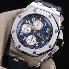 Audemars Piguet — Audemars Piguet Royal Oak Offshore 42mm Navy Blue Orange Complete 26470ST — Watch — resale