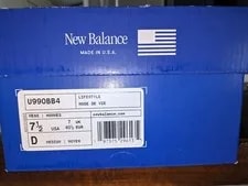 NEW Balance 990v4 Teddy Santis Size 7.5 M U990BB4 2
