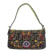 Fendi Baguette Flower Beaded Trim and Sh 2