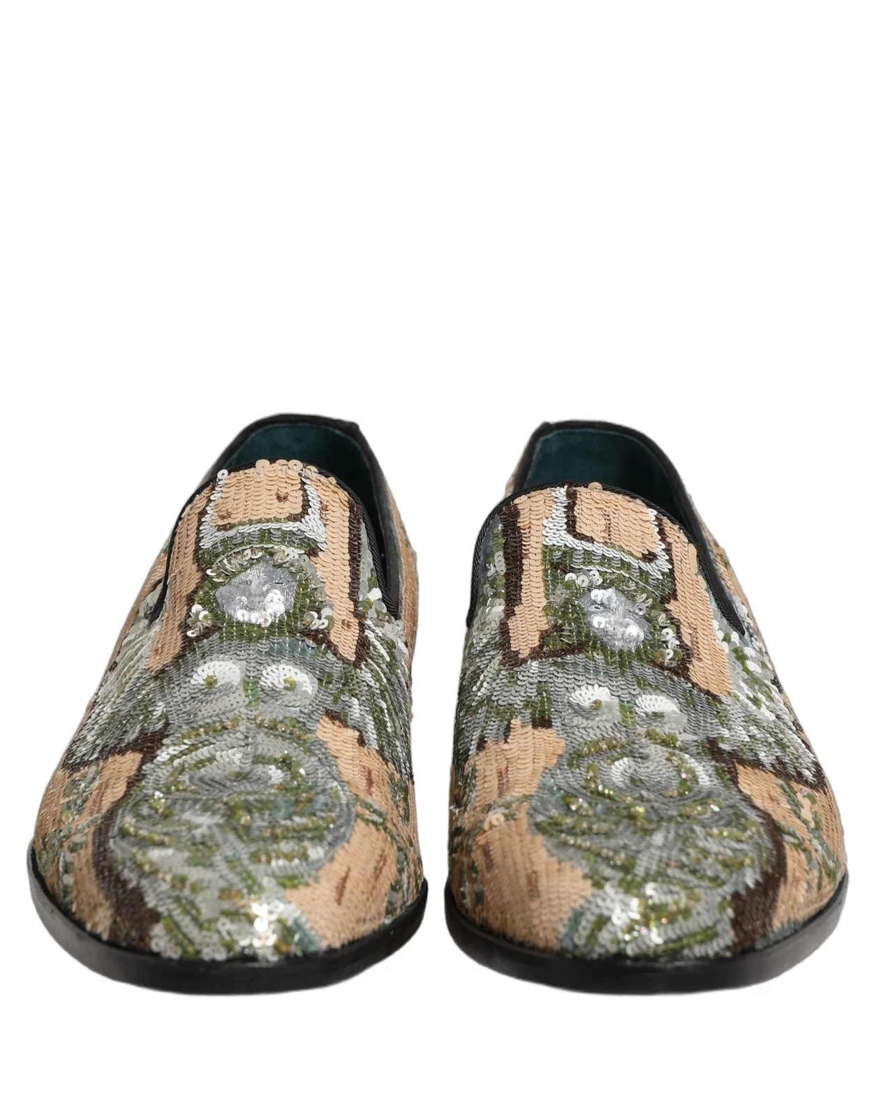 Dolce & Gabbana Sequin Embroidery Dress Loafers Shoes 2