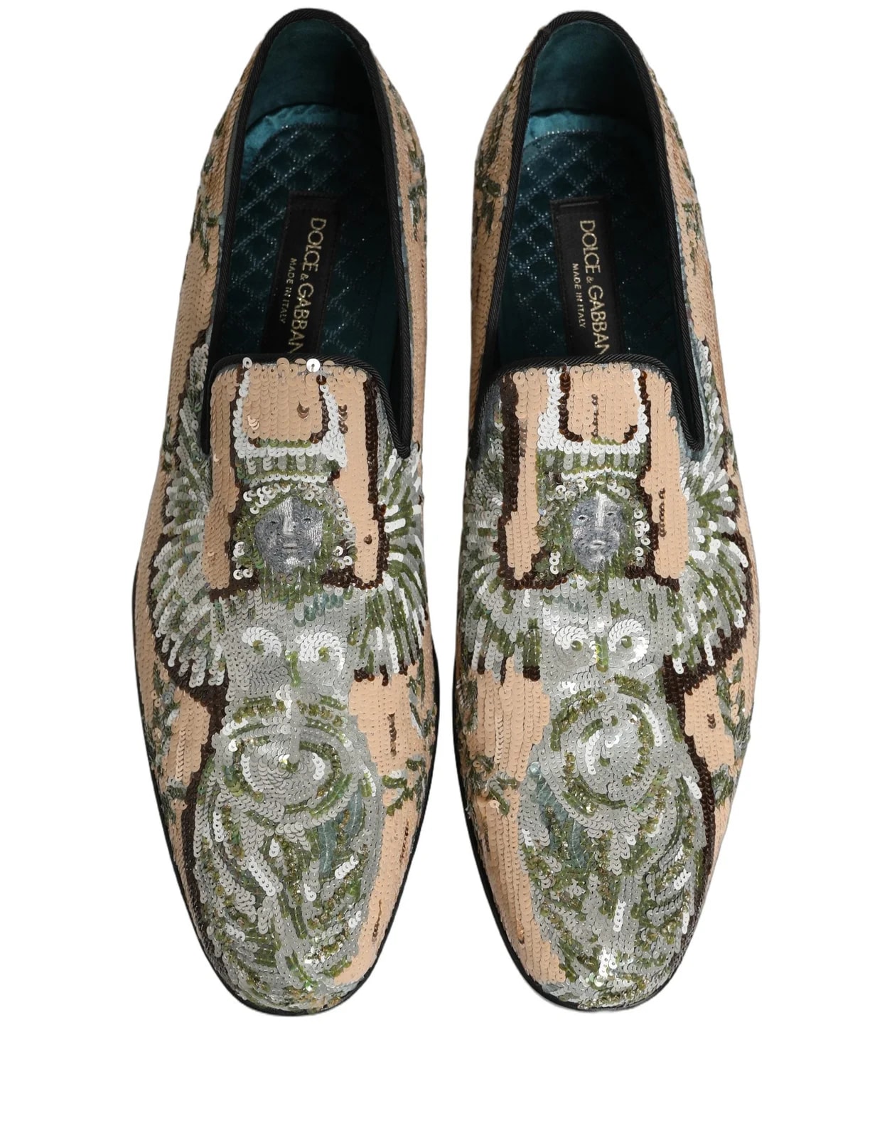 Dolce & Gabbana Sequin Embroidery Dress Loafers Shoes 3