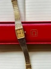 Near Omega de Ville 591.0251 Cal.1375 Gold 10KGP Quartz W/ Box 2
