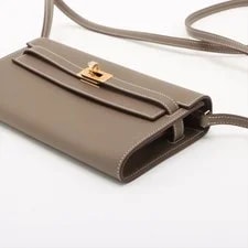 Hermès Kelly Wallet Long Evercolor Etoupe Metal Fittings G: 2026 3