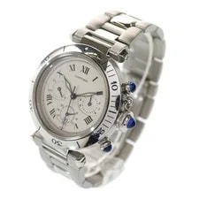 Cartier Pasha 38mm Chronograph Ss Qz Stainless Quartz Date W31018H3 D 4