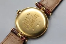 [N ] Cartier Must Vendome Vermeil 590003 30mm Ivory Qz 3