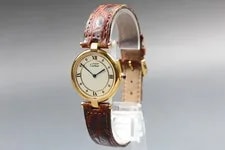 [N ] Cartier Must Vendome Vermeil 590003 30mm Ivory Qz 4