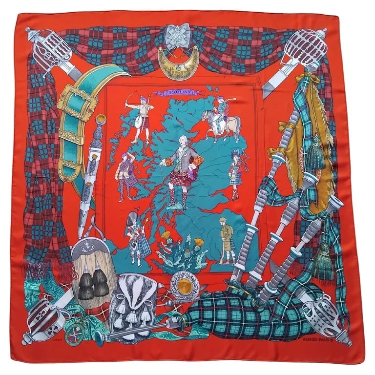 Hermès — Hermès Scarf Scotland Philippe Ledoux 35' — Accessory — resale