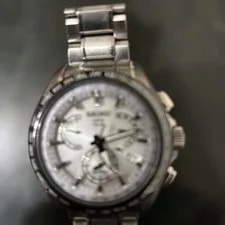 Seiko Astron 8X53-0AB0-2 GPS Day Date Chronograph White Silver Solar 2