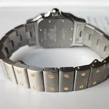 Cartier Santos Galbée 18k Gold Steel Quartz Small 2