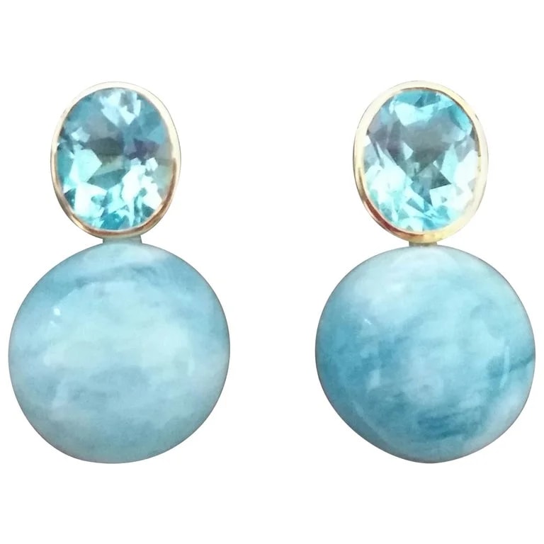 Tutti Frutti Jewellery — Oval Faceted Plain Round Beads Stud — Jewelry — resale