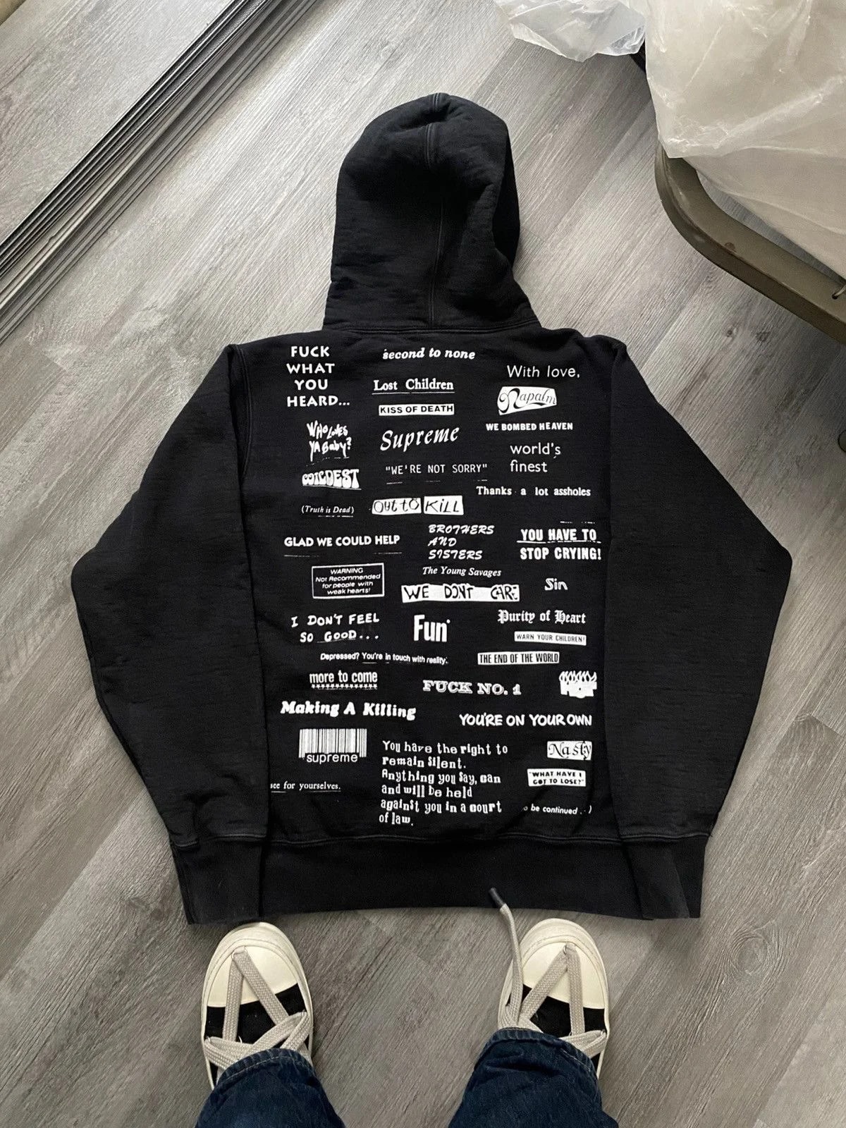 Supreme — Supreme Stop Crying Hoodie Hooded Sweatshirt — streetwear — resale