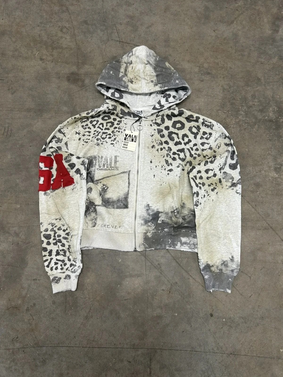 Vale Forever Valley Dreams Cheetah Camo Zip Up Hoodie — streetwear — resale