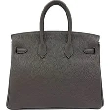 Hermes Birkin 25 W Etain Hardware Dust #OK073 2