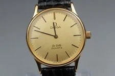 Omega — [N ] Omega de Ville Cal.1330 Push Quartz Crown Gold 33mm From Japan — Watch — resale