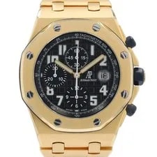 Audemars Piguet "Brick" Solid 18K Yellow Gold Black 41mm Chronograph 2