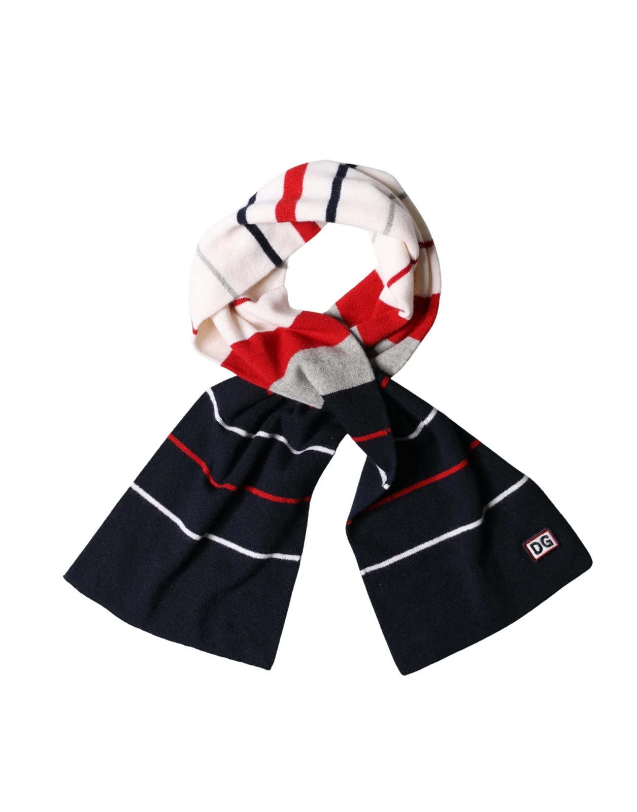 Dolce & Gabbana Stripes Shawl Neck Wrap 119cm X 20cm Scarf 3