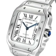 Cartier Santos de 35MM White Roman Numerals Dial Stainless Steel 3
