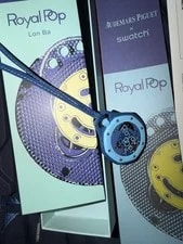 New🚨 Swatch X AP Royal Pop LAN BA SSX03L100N in Hand Card Box and Bag✅ 2