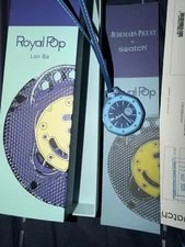 New🚨 Swatch X AP Royal Pop LAN BA SSX03L100N in Hand Card Box and Bag✅ 3