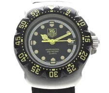 New Battery TAG Heuer WA1416 Formula 1 Black Dial Yellow Black Qz 3
