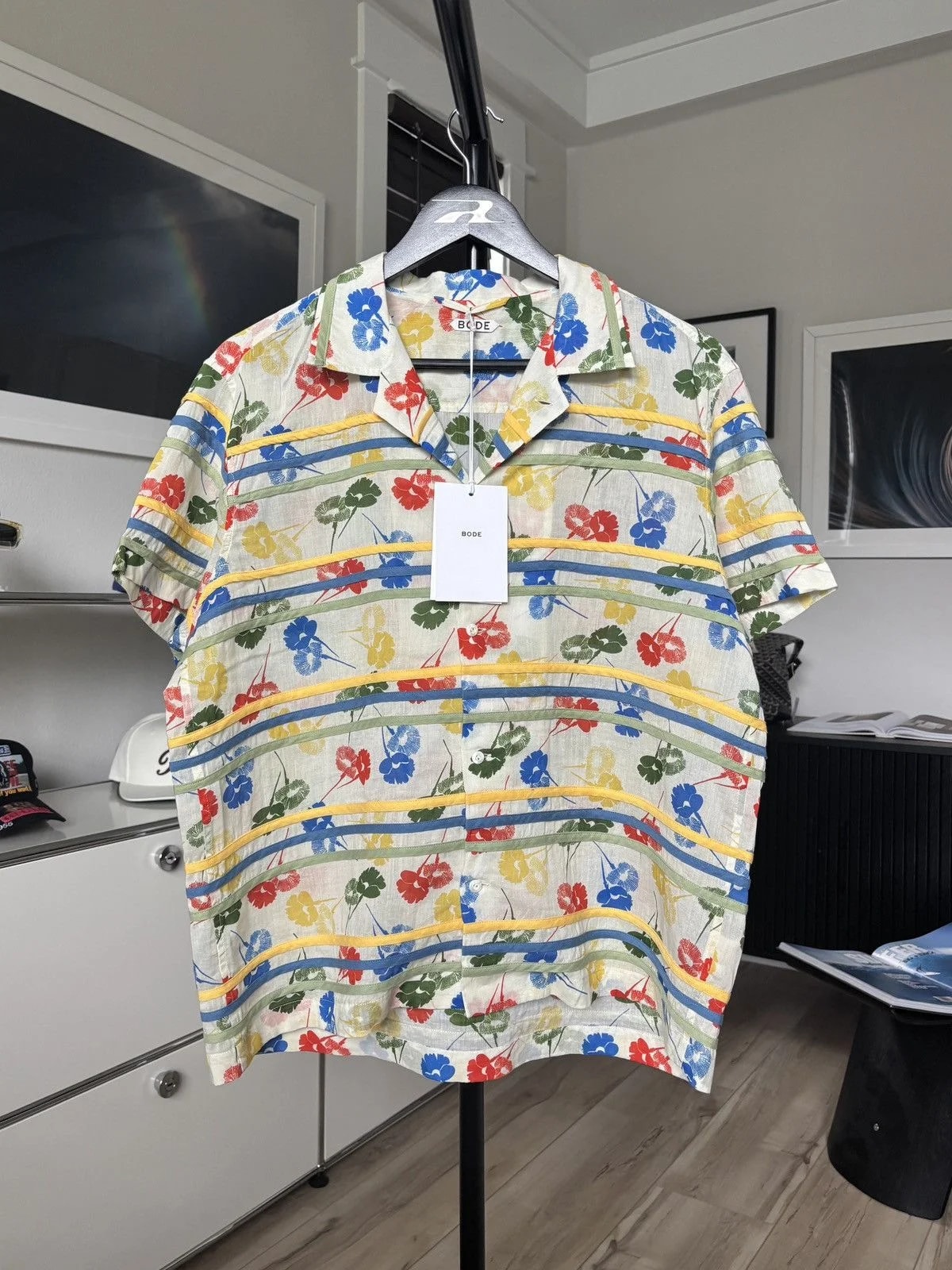 Bode | Floral Pattern Logo Button UP Shirt — streetwear — resale