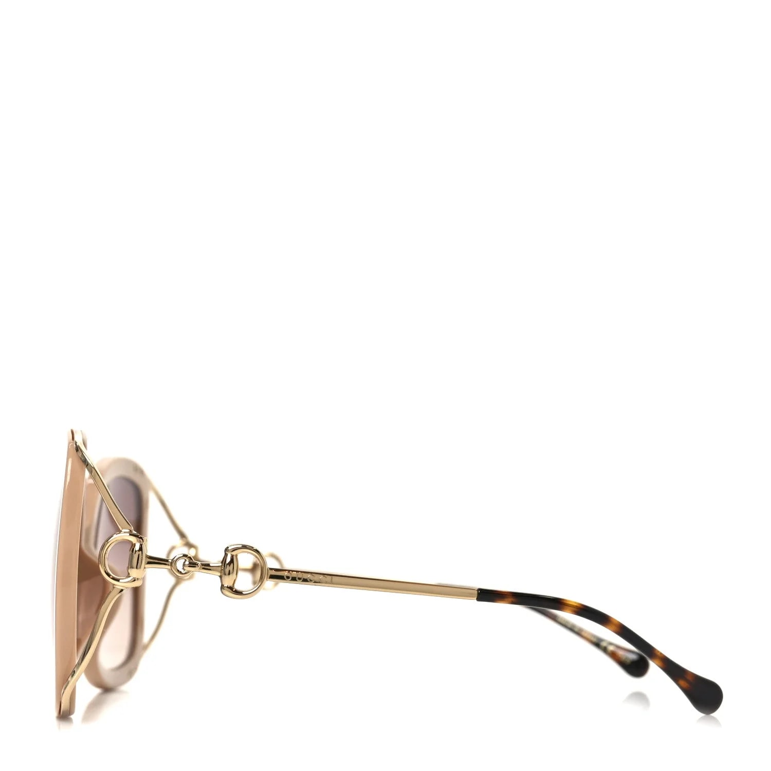 Acetate Horsebit Square Frame Sunglasses GG1021S Tortoise 3