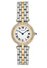 Cartier — Cartier 24mm Panthere Cougar 1057920 White Roman Dial 18K Yellow Gold & Steel — Watch — resale