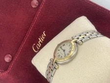 Cartier 24mm Panthere Cougar 1057920 White Roman Dial 18K Yellow Gold & Steel 2