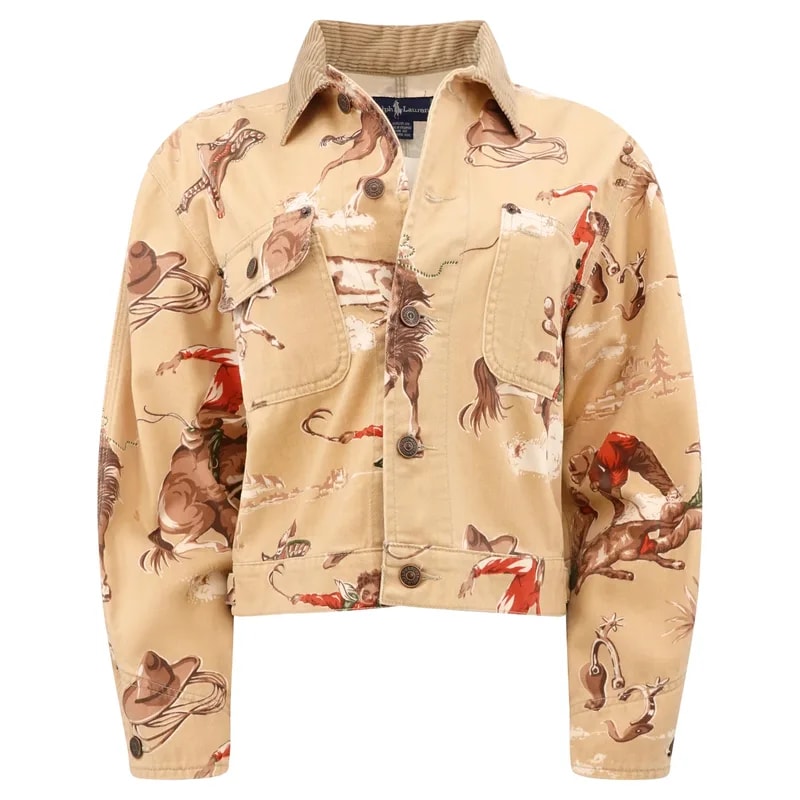 Polo Ralph Lauren — Polo Ralph Lauren Heritage Rodeo Print Cropped Dungaree Jacket — Clothing — resale