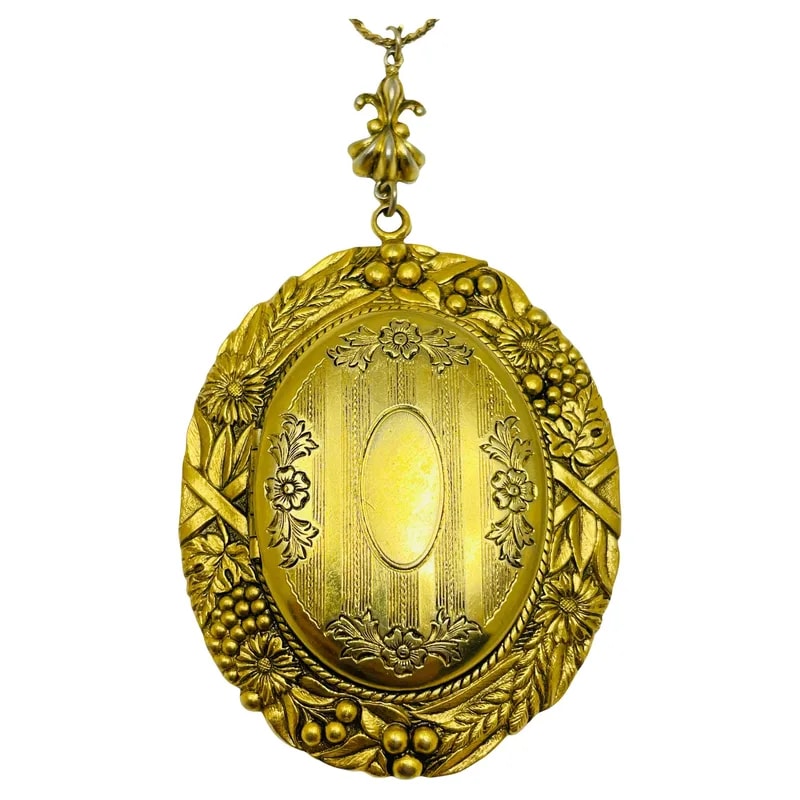 Western Germany Tone Locket Chain — Jewelry — resale