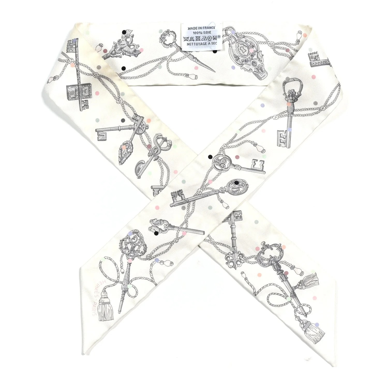 Hermès — les Cles A Pois Twilly Acier — Accessory — resale