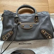 Auth Balenciaga Mini City 2 Way Strap Dust 2