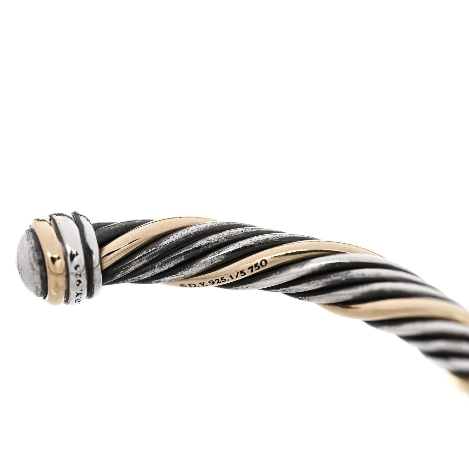 18K Yellow Gold 5mm Twist Cable Cuff 3