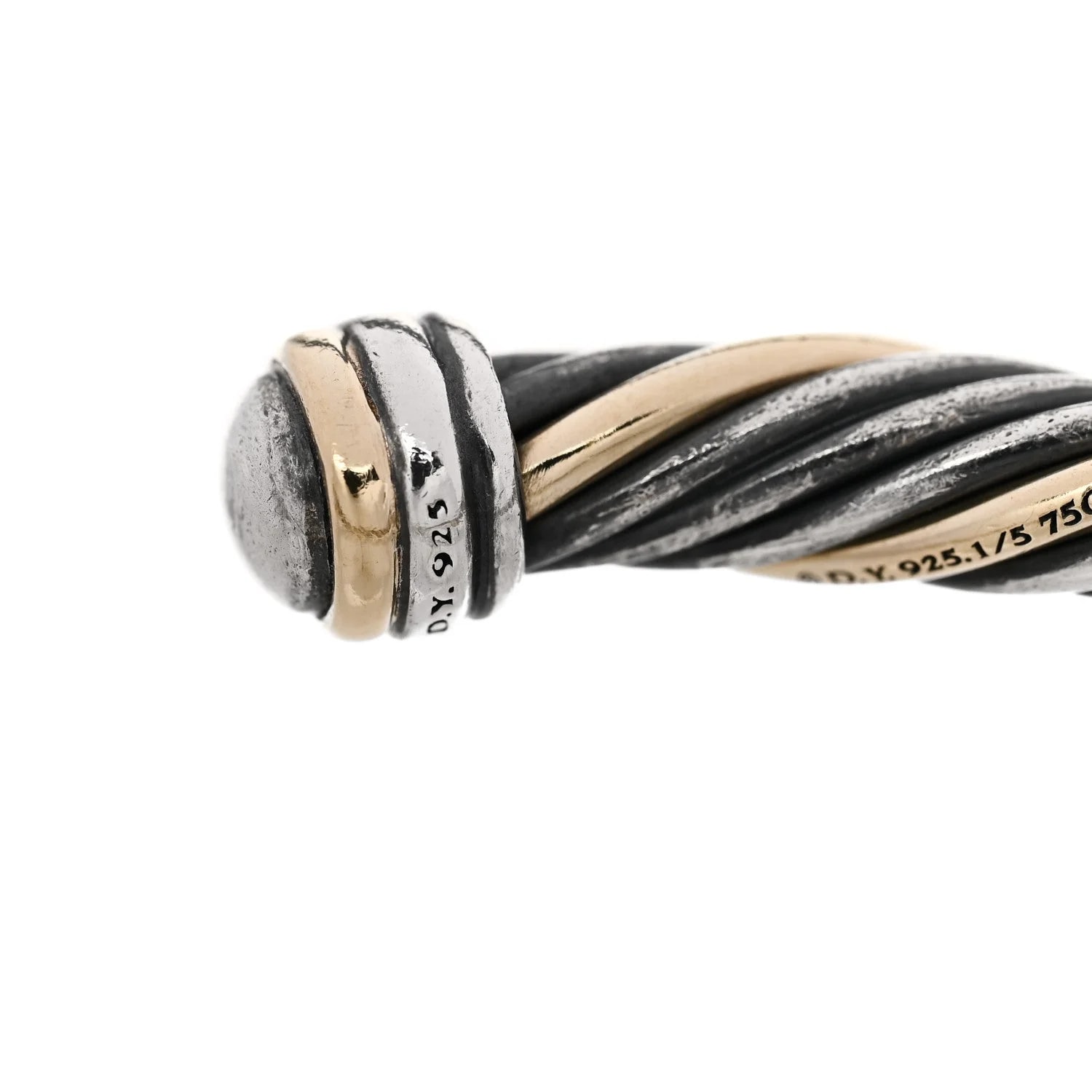 18K Yellow Gold 5mm Twist Cable Cuff 4