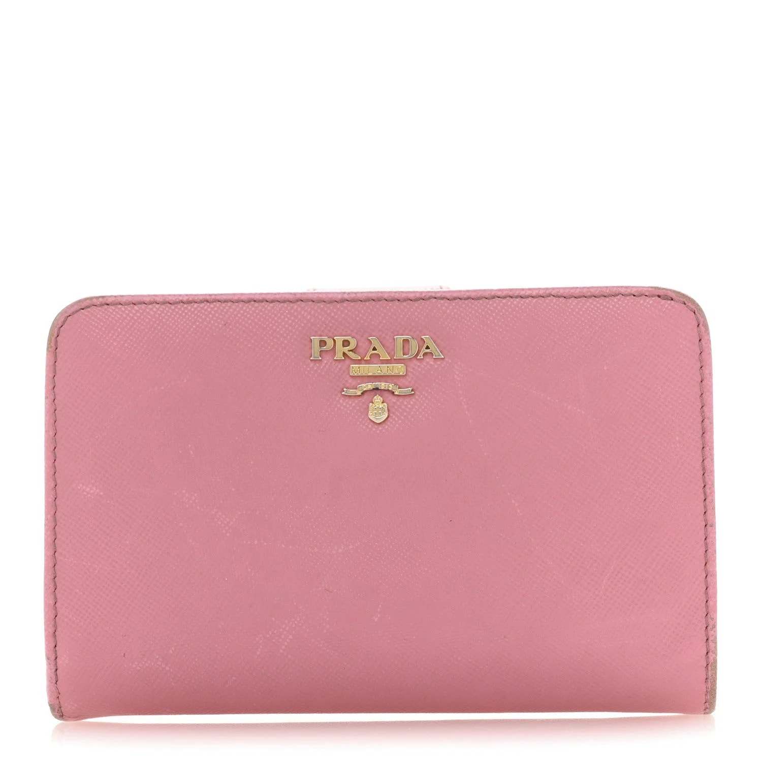 Prada — Metal Compact Wallet Geranio — Accessory — resale