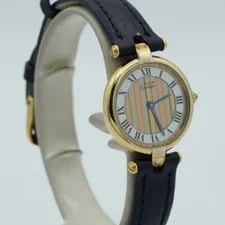 Cartier Vermeil 1800 Silver Gilded 26mm Quartz 166691 CA005 3