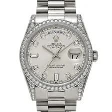 Rolex — Rolex Day-Date 36 118389A 36mm White Gold Silver #WW6057 — Watch — resale