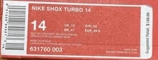 NEW - Nike 14 - Shox Turbo - / 631760-003 (Dead-stock) 2