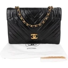 Chanel Chevron Single Flap Coco CC 2