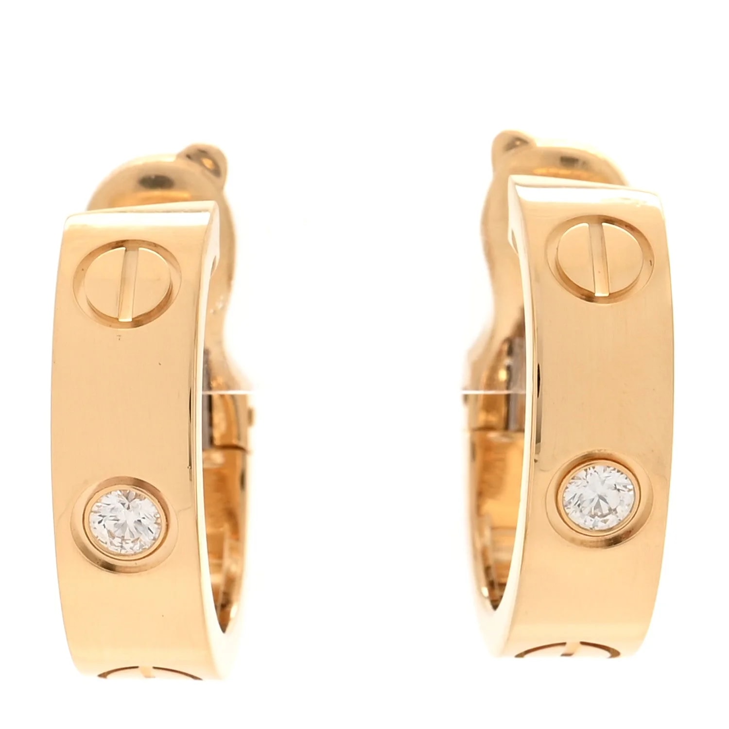 Cartier — 18K Yellow Gold 2 5.5mm Love Hoop — Jewelry — resale