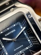 Cartier Santos de WSSA0013 Large Steel Blue Dial Box Papers 2019 3
