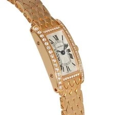 Cartier Tank WB710012 Quartz Silver Pink Gold Diamonds New Box and Paper 2