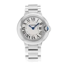 Cartier Ballon Bleu 28mm W69010Z4 3009 Silver Dial Steel Papers 2