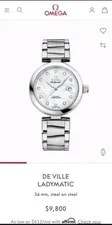 $9800 [N. ] 34mm Omega de Ville LadyMatic Diamond Dial Swiss 4