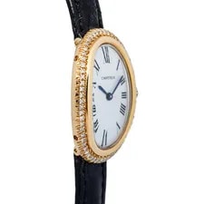 Cartier Baignoire 78094 Factory Diamond 18kYellow White Dial Manual 22mm 4