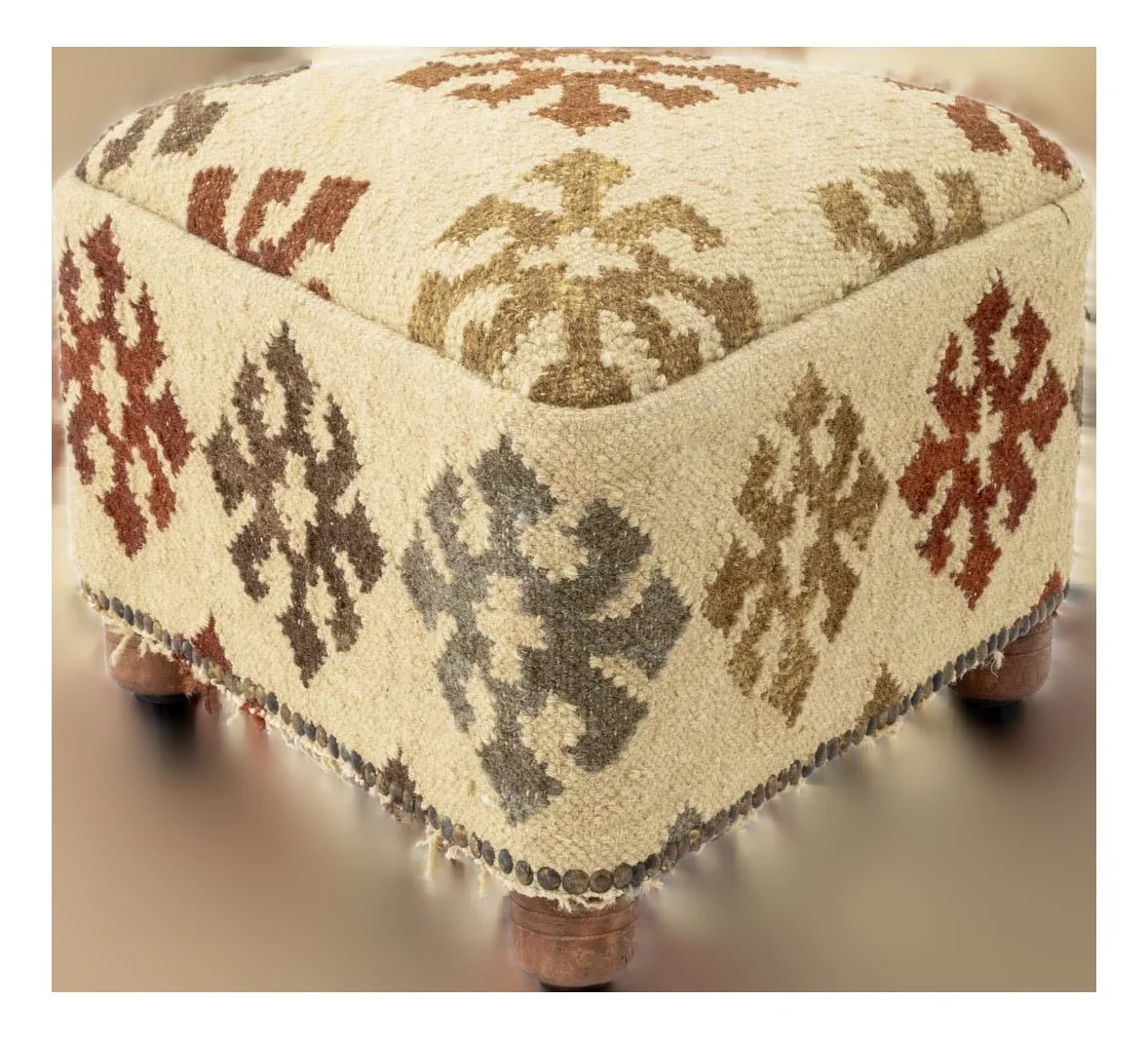 George Smith — George Smith Style Kilim Upholstered Footstool — Furniture — resale